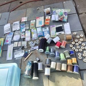 Assorted Sewing Thread and Accessories